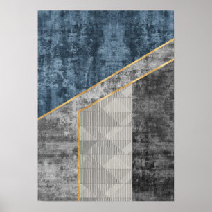 Formes géométriques Abstraites modernes Poster d'a