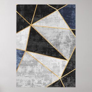 Formes géométriques Abstraites modernes Poster d'a