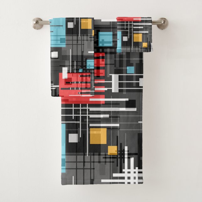 formes géométriques modernes Abstraites rayées (En situation)