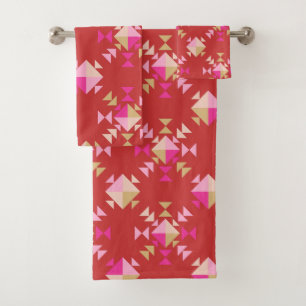 Formes géométriques modernes Motif en rouge vif