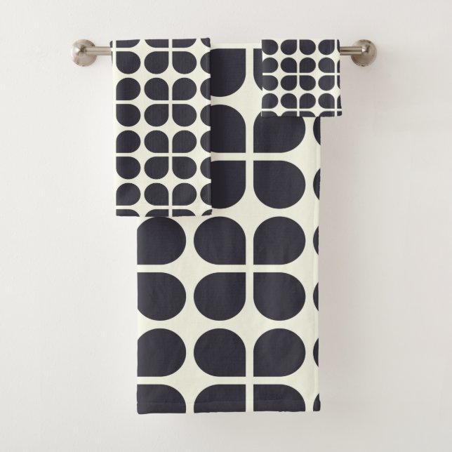 Formes géométriques moyennes en noir et blanc (En situation)