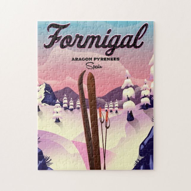 Formigal Aragon Spain ski poster. Jigsaw Puzzle (Vertical)