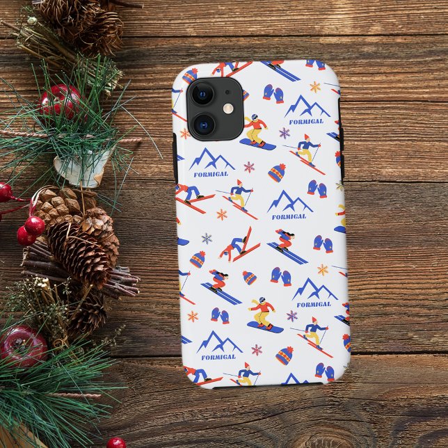 Formigal Spain Aragon Ski Snowboard Pattern Case-Mate iPhone Case (Formigal Spain ski snowboard cross-country skiing winter snow vacation iphone case)