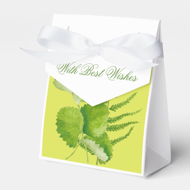 Forms in Green on a Favour Box (Front Side)