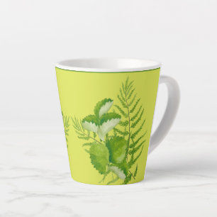 Forms in Green on a Small Latte Mug