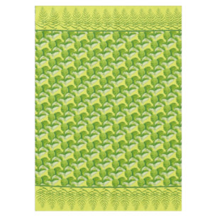 Forms in Green on a Tablecloth