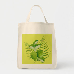 Forms in Green on a Tote Bag