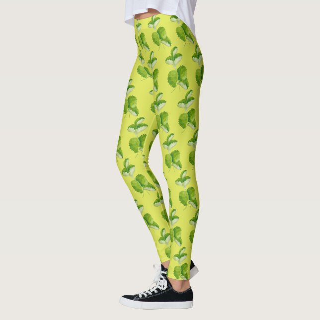 Forms in Green on Leggings (Left)