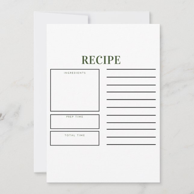 Forms - Recipe Card (Front)