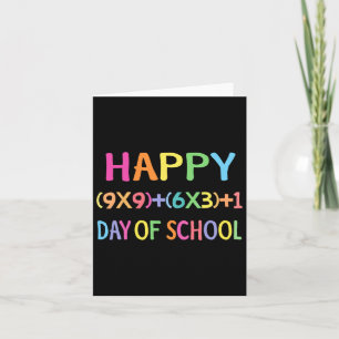 Formula 100 Days Of School Fun Math Teacher 100th  Card