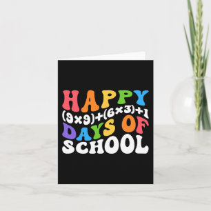 Formula 100 Days Of School Fun Math Teacher 100th Card