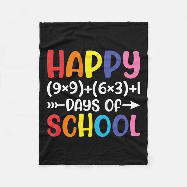 Formula 100 Days Of School Fun Math Teacher 100th  Fleece Blanket (Front)