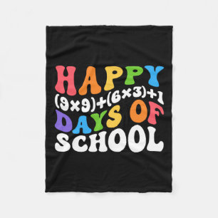 Formula 100 Days Of School Fun Math Teacher 100th  Fleece Blanket