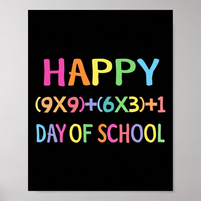 Formula 100 Days Of School Fun Math Teacher 100th  Poster (Front)