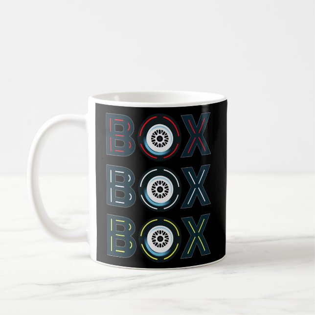 Formula 1 Box F1 Radio Call Box Radio Call To Pit  Coffee Mug (Left)
