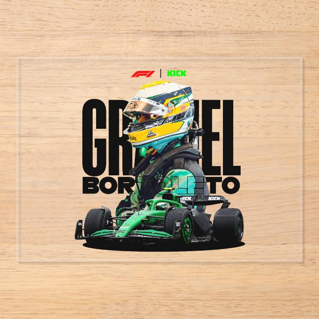 Formula 1 Race Acrylic Invitations (Front)