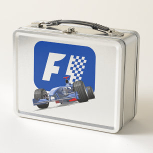 Formula 1 race car metal lunch box