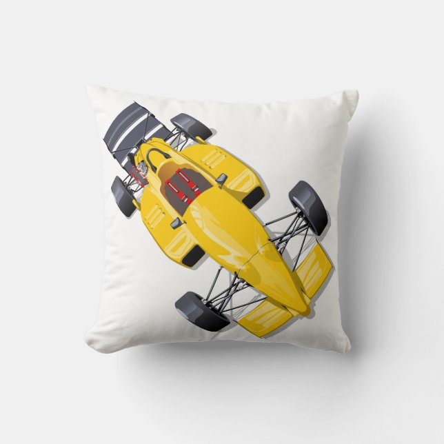 Formula 1 race car throw pillow (Front)