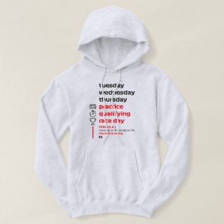 FORMULA 1 RACE WEEK WHITE HOODIE