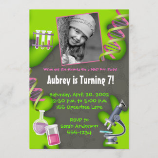 Formula for Fun - Girls Invitation