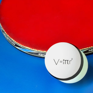 Formula for volume of a sphere ping pong ball