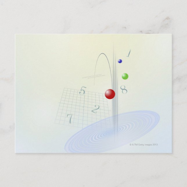 Formula, graph, math symbols 10 postcard (Front)
