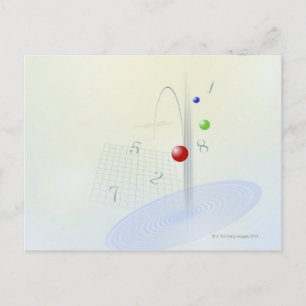 Formula, graph, math symbols 10 postcard