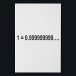 Formula Math Mathematical 1 = 0.999999999…. Faux Canvas Print<br><div class="desc">I love Math. A must for every math lover,  math student,  math teacher. A perfect match for nerds and geeks. Good for the young and the old.</div>