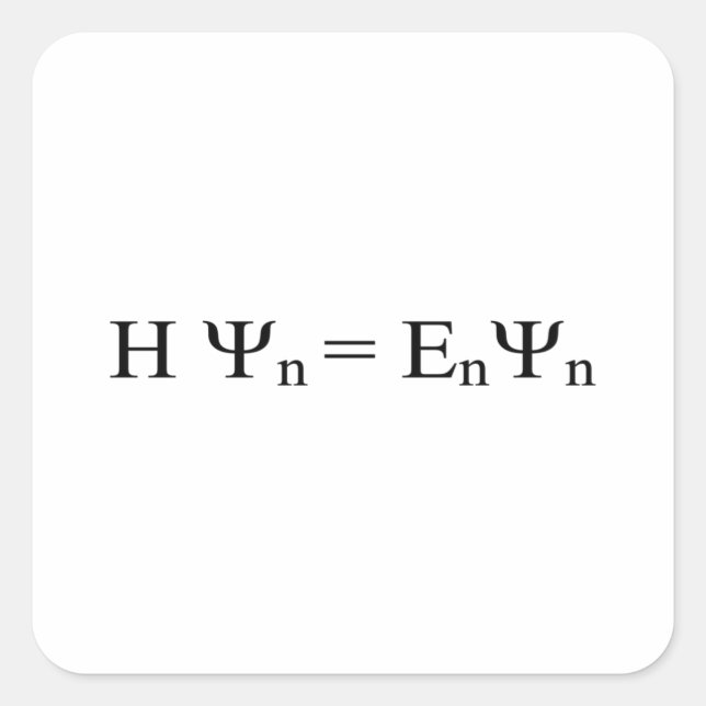 Formula Math Mathematical Physics Square Sticker (Front)