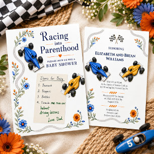 Formula One Racing Baby Shower Invitation