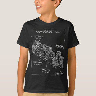 Formula Race Car Specifications Team Racing fan en T-Shirt