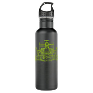 Formula Racing Car Blueprint Mechanical Engineer R 710 Ml Water Bottle