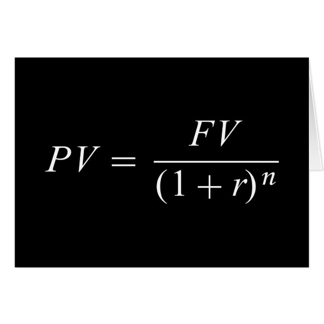 Formula 'Time value of money" (Front Horizontal)