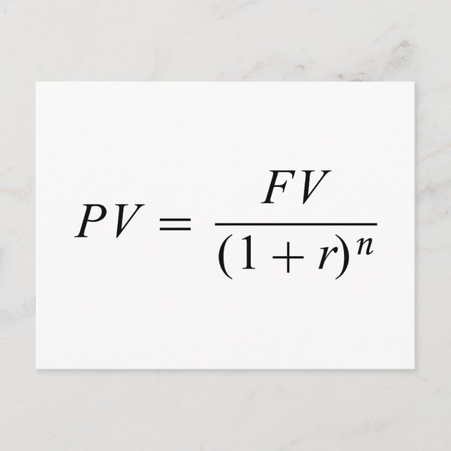 Formula 'Time value of money" Postcard (Front)
