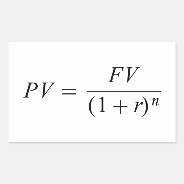 Formula 'Time value of money" Sticker (Front)