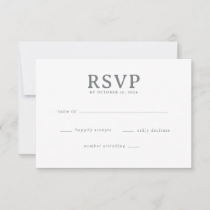 Formulaire RSVP en nuances de gris élégant