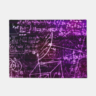 Formulas in mathematical space Door Mat