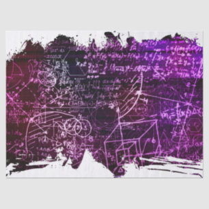 Formulas in mathematical space tissue paper