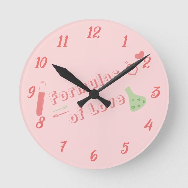 Formulas Of Love Wall Clock (Front)