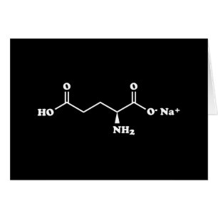 Formule chimique de molécule de glutamate de