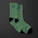 Forrest Green Mandala Monogram Socks<br><div class="desc">Achieve a modern and stylish look with our Forrest Green Mandala Monogram Socks. The vibrant forrest green hues and mandala monogram design make it a standout choice. Don't miss the opportunity to pair it with our matching necktie for a complete ensemble.</div>