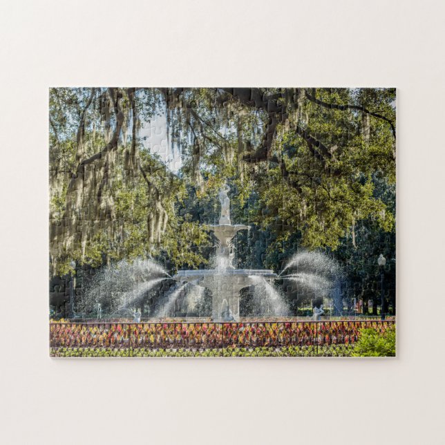 Forsyth Fountain #2 Savannah Jigsaw Puzzle (Horizontal)