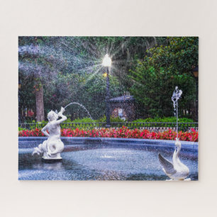 Forsyth Park Fontaine at Night Puzzle
