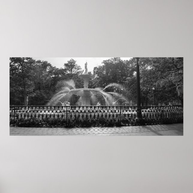 Forsyth Park Fountain, Savannah Ga Poster (Front)
