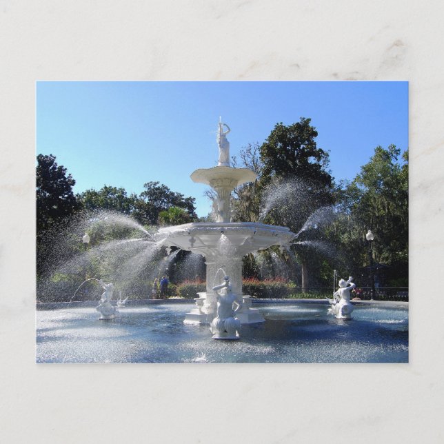 Forsyth Park Fountain, Savannah, Georgia, Postcard (Front)