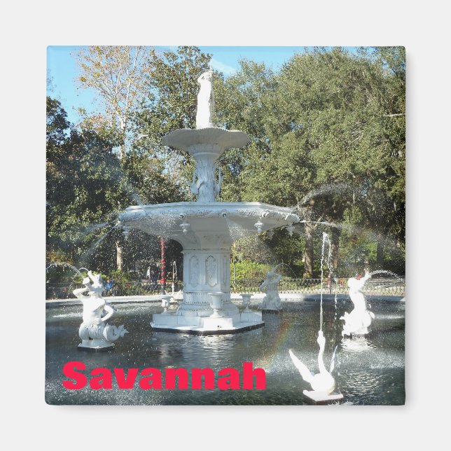 Forsyth Park Savannah Fontaine Magnet photo (Devant)