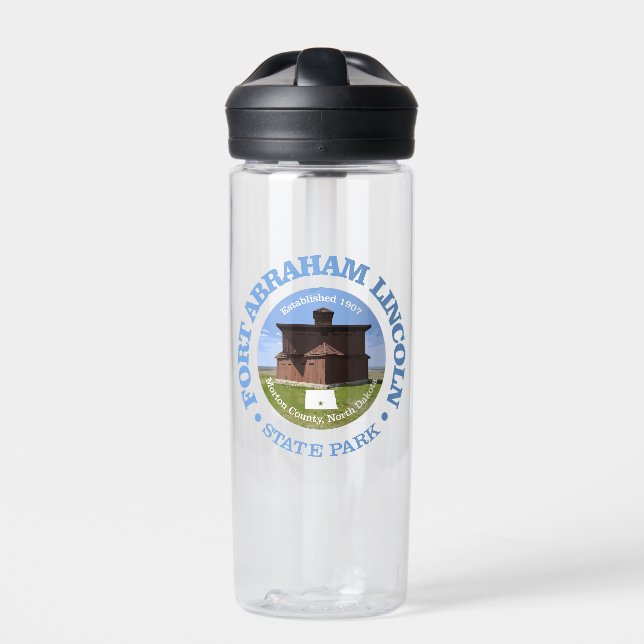 Fort Abraham Lincoln SP Water Bottle (Front)