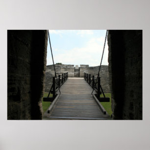 Fort at st augustine looking from castle poster