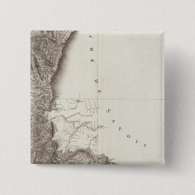 Fort Barraux 2 Inch Square Button (Front)
