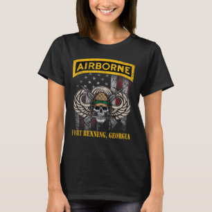 Fort Benning GA U.S Airborne Paratrooper Div Veter T-Shirt